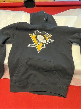 NHL Black Youth Hoodie with Yellow Lined Hood